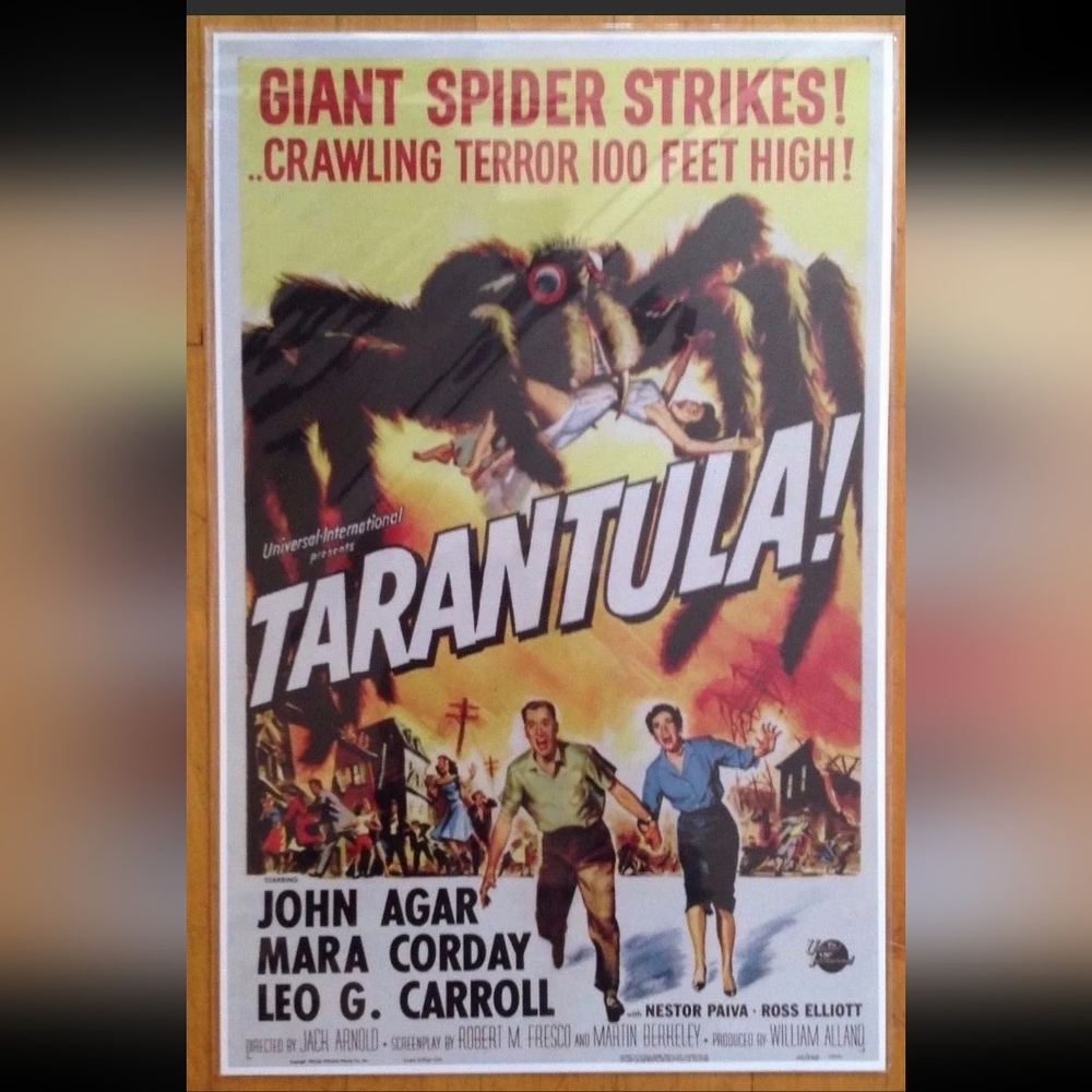 Tarantula Movie POSTER Featuring John Agar, Mara Corday, & Leo Carroll 11 X 17